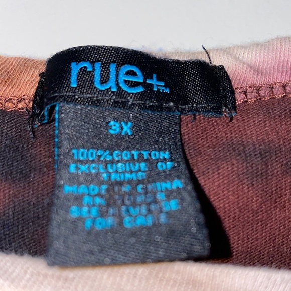 3/10 Tie Dye Rock & Roll Tank Top 3X Brown Black - Picture 3 of 4